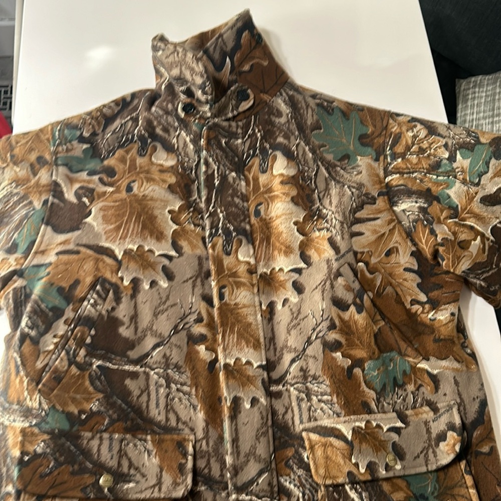 LL BEAN OAK TREE MAPLE CAMOUFLAGE WINTER JACKET XL